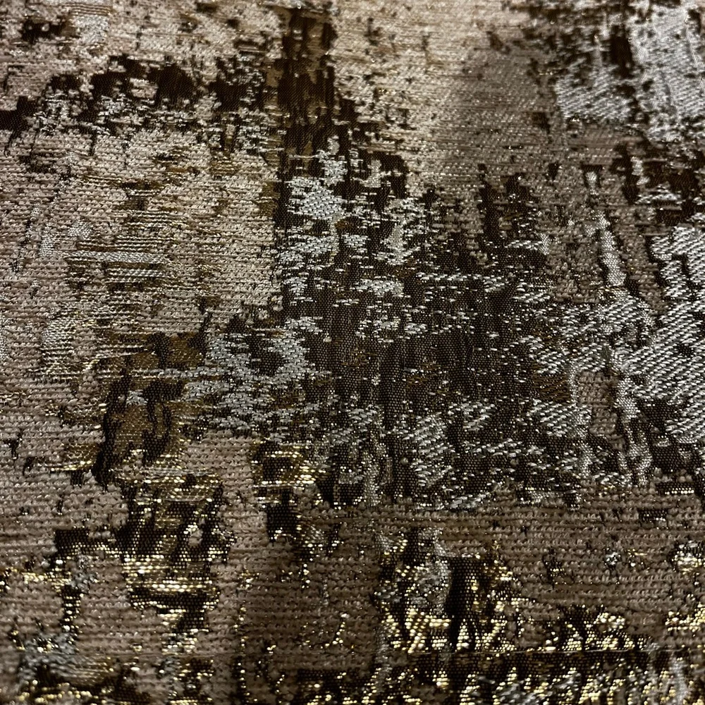 1-NWT CALLISTO HOME GOLD ABSTRACT JACQUARD CURTAINS SET OF 2 36”x 96” PANEL